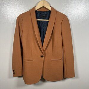 J.Crew Parke Bi Stretch Blazer Jacket Size 2 Camel Brown Career Work Business